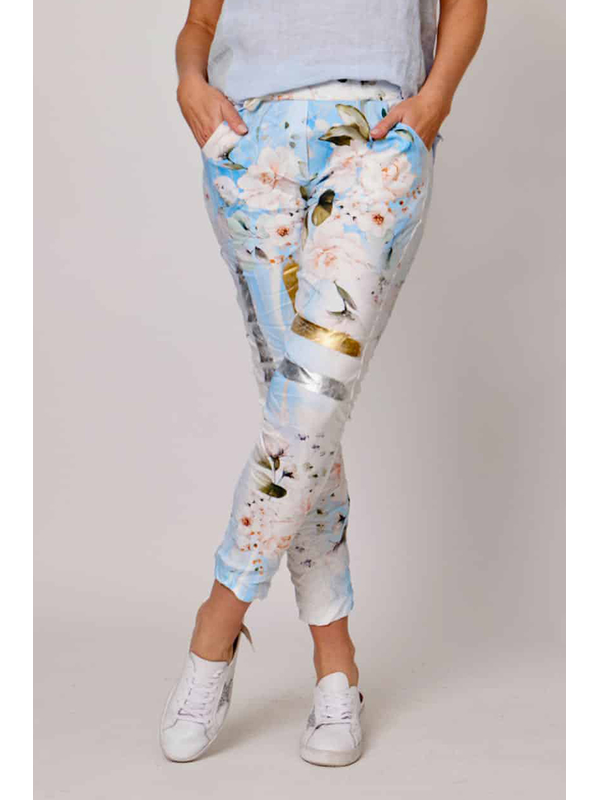 La Strada Crinkle Printed Pant