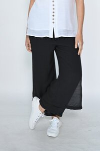 La Mode Side Button Layered Pant