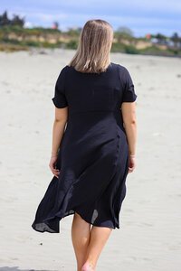 La Mode A-Line Layered Midi Dress