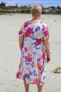 La Mode Layered Floral Midi Dress