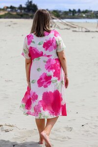 La Mode Layered Floral Midi Dress