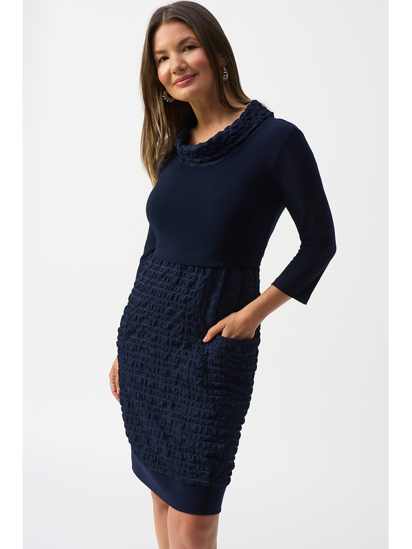 Joseph Ribkoff Cowl Texture Dress