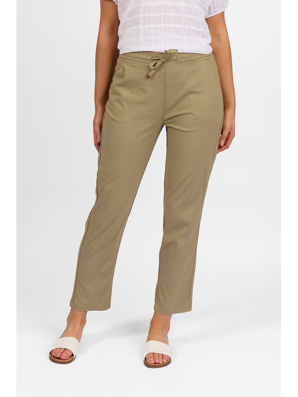 Vassalli Slim Ankle Grazer Elastic Waist Pant