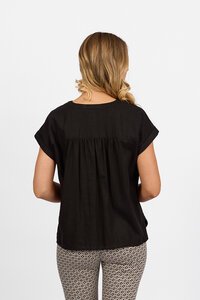 Vassalli Drop Shoulder 1-2 Placket Top