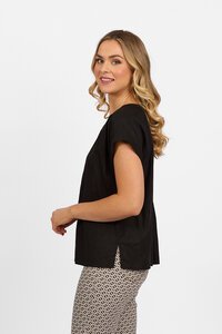 Vassalli Drop Shoulder 1-2 Placket Top