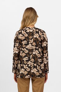 Vassalli Print Long Sleeve Side Split Shirt - Roma