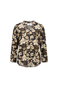 Vassalli Print Long Sleeve Side Split Shirt - Roma