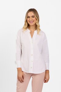 Vassalli Plain Long Sleeve Side Split Shirt