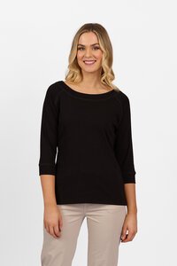 Vassalli Boat Neck 3-4 Sleeve Top