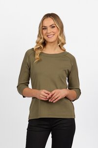 Vassalli Boat Neck 3-4 Sleeve Top