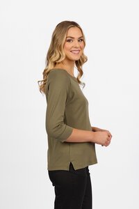 Vassalli Boat Neck 3-4 Sleeve Top