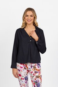 Vassalli Long Sleeve 1-2 Placket Shirt