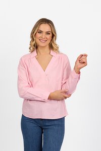 Vassalli Long Sleeve 1-2 Placket Shirt