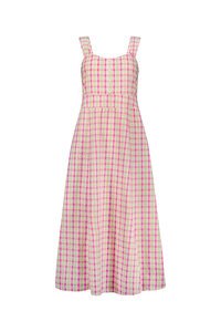 Vassalli Wide Shoulder Straps Check Dress