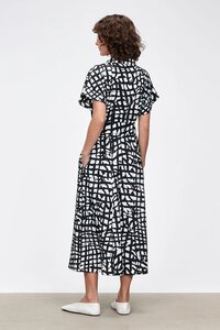 Veronika Maine Mosaic Squares Shirt Dress