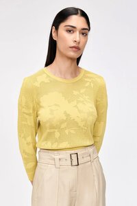 Veronika Maine Floral Pointelle Knit