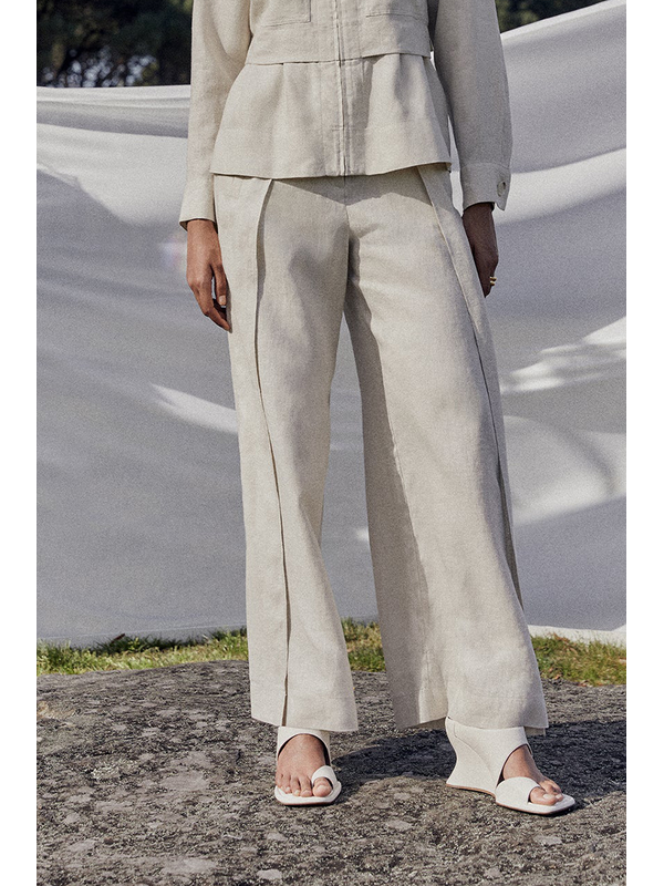 Veronika Maine European Linen Wrap Pant