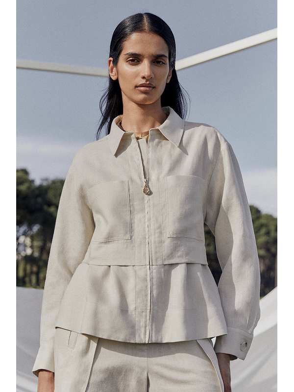 Veronika Maine European Linen Shirt Jacket