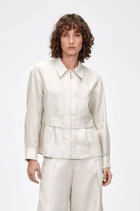 Veronika Maine European Linen Shirt Jacket