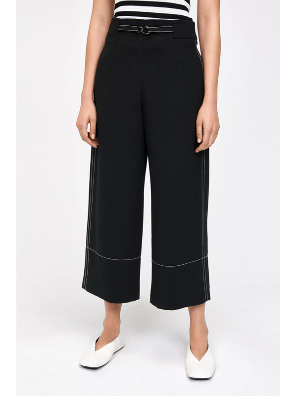 Veronika Maine Topstitched Cropped Pant