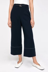 Veronika Maine Topstitched Cropped Pant