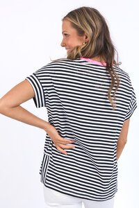 Elm Jarrah Stripe SS Tee