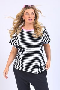 Elm Jarrah Stripe SS Tee