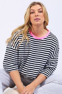 Elm Mazie Stripe Ringer Sweat