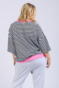 Elm Mazie Stripe Ringer Sweat