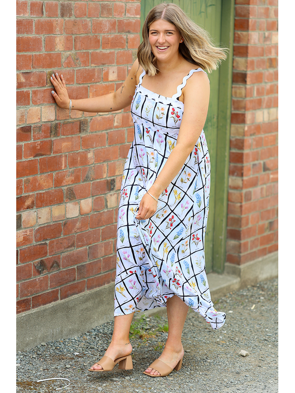 Miss Manlow Flora Ric Rac Maxi Dress