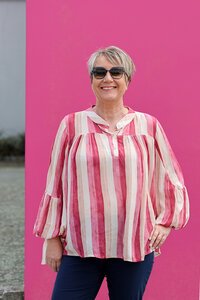 Italian Star Billow Striped Blouse