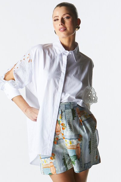 Fate + Becker Lily Pad Broderie Shirt-new-Preen