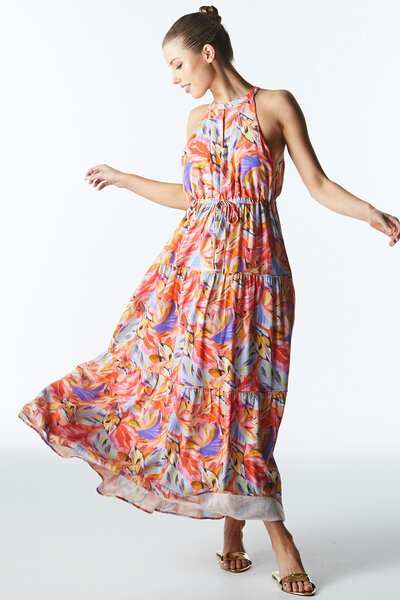 Fate + Becker Midsummer Halter Maxi Dress-new-Preen