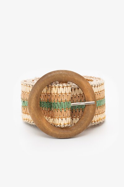 Antler Boho Rattan Stretch Belt-best-sellers-Preen