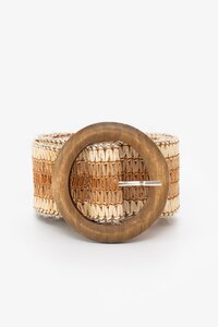 Antler Boho Rattan Stretch Belt