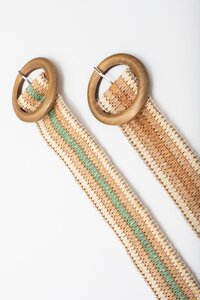 Antler Boho Rattan Stretch Belt