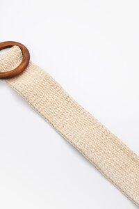 Antler Blanket Stitch Rattan Stretch Belt