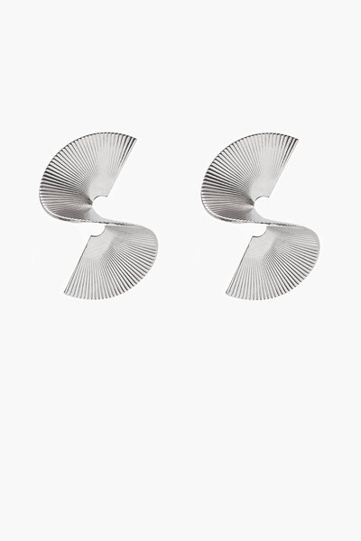 Antler Silver Spiral Earring-best-sellers-Preen