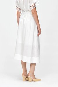 Veronika Maine Ivory Texture Viscose Pocket Skirt