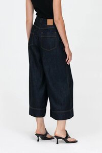 Veronika Maine Tencel Denim Wide Cropped Pant