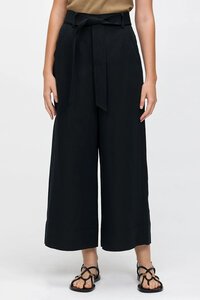 Veronika Maine Luxe Linen Pocket Wide Cropped Pant