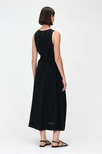 Veronika Maine Textured Viscose V Neck Dress