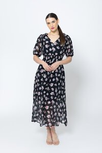 Seeking Lola Colourful Bloom Skillful Midi Dress