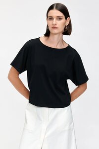 Veronika Maine Boat Neck Cropped Tee