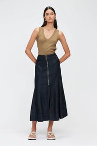 Veronika Maine Tencel Denim Midi Skirt