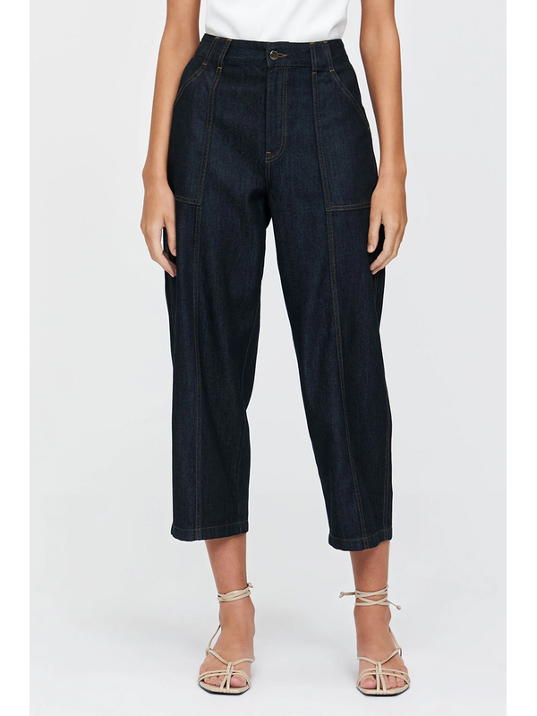 Veronika Maine Tencel Denim Barrel Leg Pant