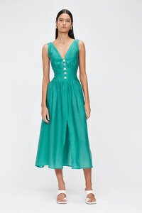 Veronika Maine Washed Tencel Midi Dress