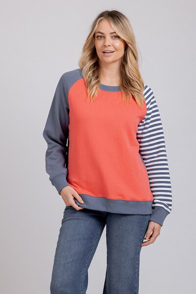 Mi Moso Maeve Stripe Sweat-new-Preen