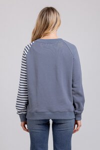 Mi Moso Maeve Denim Stripe Sweat