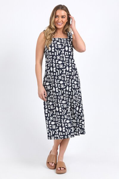 Foxwood Etched Geo Dress-sale-Preen